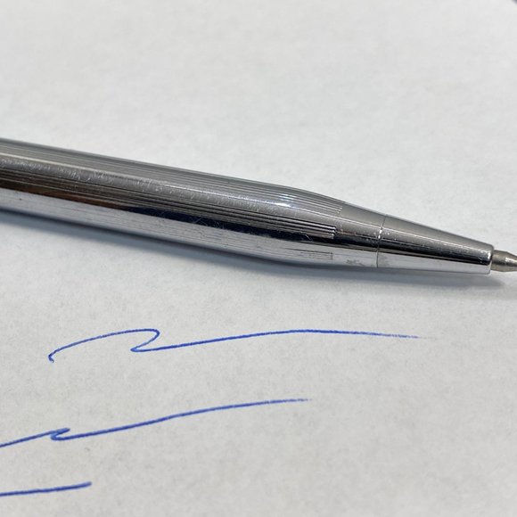Vintage CROSS Classic Century Chrome Lustre Ballpoint Pen, Made in USA, Silver P - Picture 6 of 10